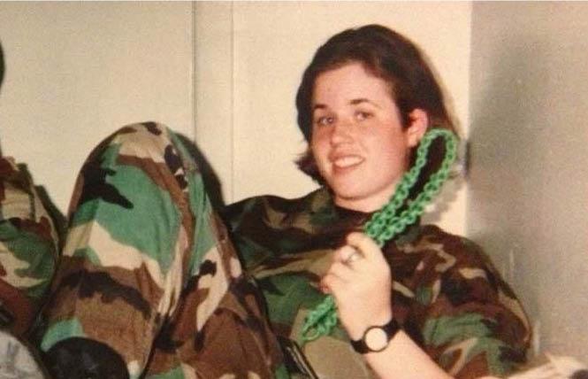 Lauren Hough, then 20, relaxes for a moment in U.S. Air Force tech school, Mississippi, 1997. Photo: Courtesy Lauren Hough