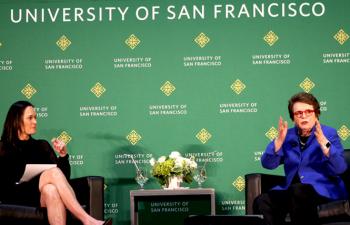 Tennis great King charms SF audience