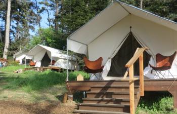 Glamp it up at Mendocino Grove